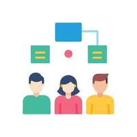 Business Team Organizing Workflow with Task Board vector