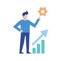 Manager Defining Quarterly Business Goals vector