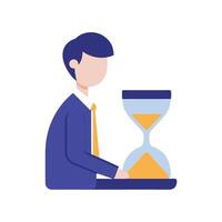 Businessperson Using Productivity Timer for Efficiency vector