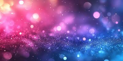 Colorful bokeh lights create a dreamy atmosphere at a night event photo
