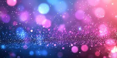 Vibrant colorful bokeh lights create a magical atmosphere in a celebratory setting at night photo