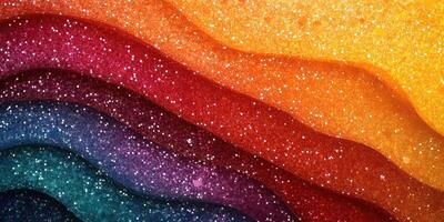 Vibrant patterns of shimmering colors in layers create an abstract visual delight during a creative art exploration session photo