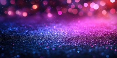 Colorful abstract background filled with sparkling bokeh lights during a festive celebration at night photo
