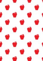 A bold checkerboard pattern with alternating black squares and white squares featuring red apple illustrations. The geometric contrast creates a visually striking and modern decorative effect. png