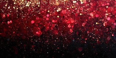 Colorful abstract background featuring red, gold, and black bokeh lights with a vibrant, textured look at night photo