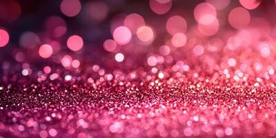 Vibrant pink and purple bokeh lights create a stunning background for celebrations or events photo