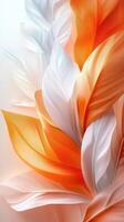 Flowing leaves in vibrant orange and white create a captivating visual display photo