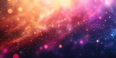 Colorful abstract background with shimmering particles and vibrant hues in a cosmic style photo