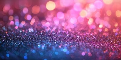 Colorful bokeh lights create a vibrant and sparkling atmosphere for celebrations and festive occasions photo