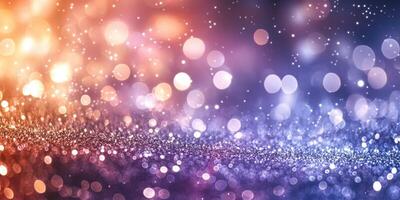 Colorful bokeh lights create a vibrant atmosphere during a nighttime celebration or event photo