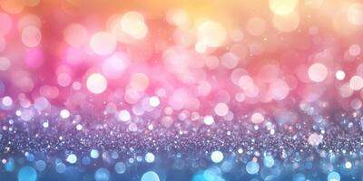 Colorful bokeh lights create a dreamy atmosphere during a festive evening celebration photo