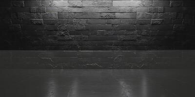 Dark textured wall and floor create a moody atmosphere for artistic expression in an indoor space photo