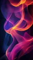 Colorful abstract waves create a dynamic visual experience in a fluid design photo