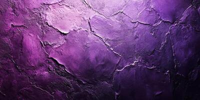 Textured purple wall with cracks, showcasing a blend of rich colors and patterns, ideal for artistic backgrounds and modern interiors photo