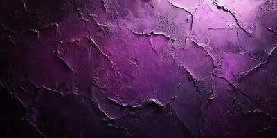 Vibrant purple textured wall with deep shadows and highlights showcasing artistic plasterwork photo