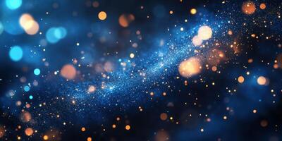 Colorful cosmic swirl with shimmering lights creates a mesmerizing visual of the universe photo