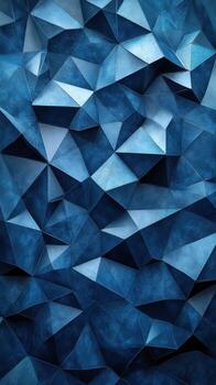 texturizado azul geométrico modelo crea un dinámica visual experiencia con agudo anglos y contrastando sombras foto