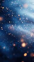 Swirling particles of light create a mesmerizing cosmic effect in a dark background during a quiet night photo