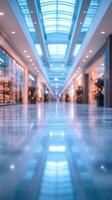 Modern shopping mall interior showcases elegant design and bright lighting during daytime photo