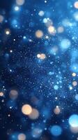 Captivating blue bokeh background creates a mystical atmosphere for any creative project needs photo