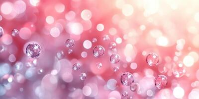Colorful bubbles float against a soft gradient background of pastel hues during a creative art project photo