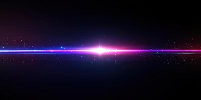 Vibrant cosmic light rays create a stunning visual effect against a dark backdrop in a digital artwork photo