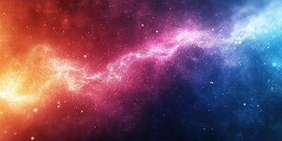 Colorful cosmic nebula swirling in space with vibrant hues and sparkling stars at the edge of the universe photo