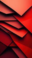 Abstract composition of overlapping red layers creating depth and visual interest in a modern design setting photo