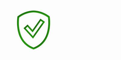 Banner with shield and check mark icon. Includes space for text, perfect for approval, safety, or verification concepts. vector
