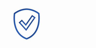 Shield and check mark icon on a banner. Represents success, compliance, or safety, perfect for text placement. vector