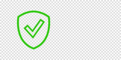 Banner featuring shield and check mark icon. Represents approval, verification, or quality assurance with text space. vector