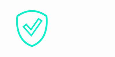 Banner with shield and check mark icon. Includes space for text, ideal for security, approval, or verification themes. vector