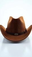 Cowboy hat displayed prominently with rich texture and simple design highlighting its Western origin and style photo