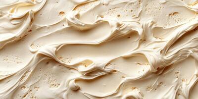 Creamy texture of freshly whipped frosting ready for cake decoration at a bakery photo