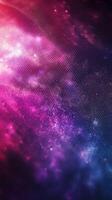 Colorful cosmic background showcasing vibrant stars and particles scattered across a dark field photo