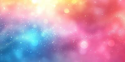 Colorful abstract background with blurred lights and sparkling effects creating a dreamy atmosphere photo