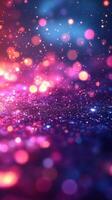 Colorful abstract background with sparkling particles creating a mesmerizing effect in soft light photo