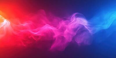 Colorful abstract smoke waves creating a vibrant visual effect in digital art photo