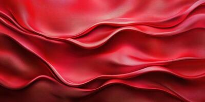 Silky red fabric with elegant folds and curves in soft lighting creating a luxurious appearance photo