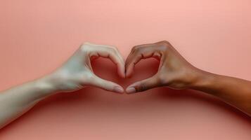 A close up of men two hands heart photo