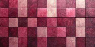 Colorful textured tile wall showcasing shades of red and pink in a modern interior design setting photo