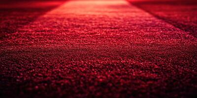 Elegant red carpet creating a luxurious atmosphere in a well-lit venue for a special event photo