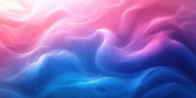 Colorful abstract waves flow gently in soft hues of pink and blue with dreamy texture photo