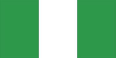 Flag of Nigeria. An illustration of the Nigeria flag. A rectangular flag. Standard size flag icon. vector