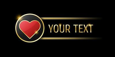 Hearts sign on a round button. User interface element for mobile apps or websites, ideal for casino or poker themed navigation bars. vector