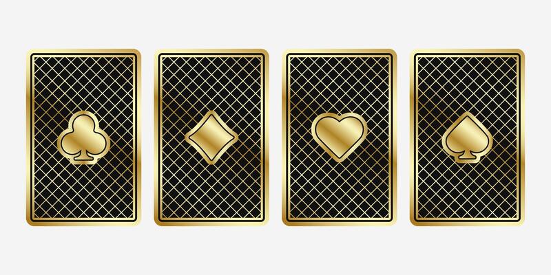Intricate playing cards with stylish patterns, great for poker, bridge, or casino designs. Perfect for card games or gaming themes.