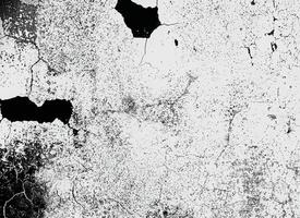 Abstract black and white grunge texture of a distressed wall with cracks and rough surface, perfect for backgrounds. vector