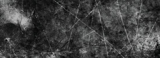 Dark grunge abstract texture with scratches, stains, and rough surface in black and white. Perfect for backgrounds. vector