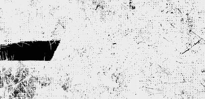 High-contrast black and white grunge texture with scratches and distressed details, perfect for backgrounds and overlays. vector
