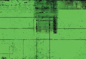 Abstract green background with a black grid pattern and distressed grunge texture, perfect for digital designs. vector